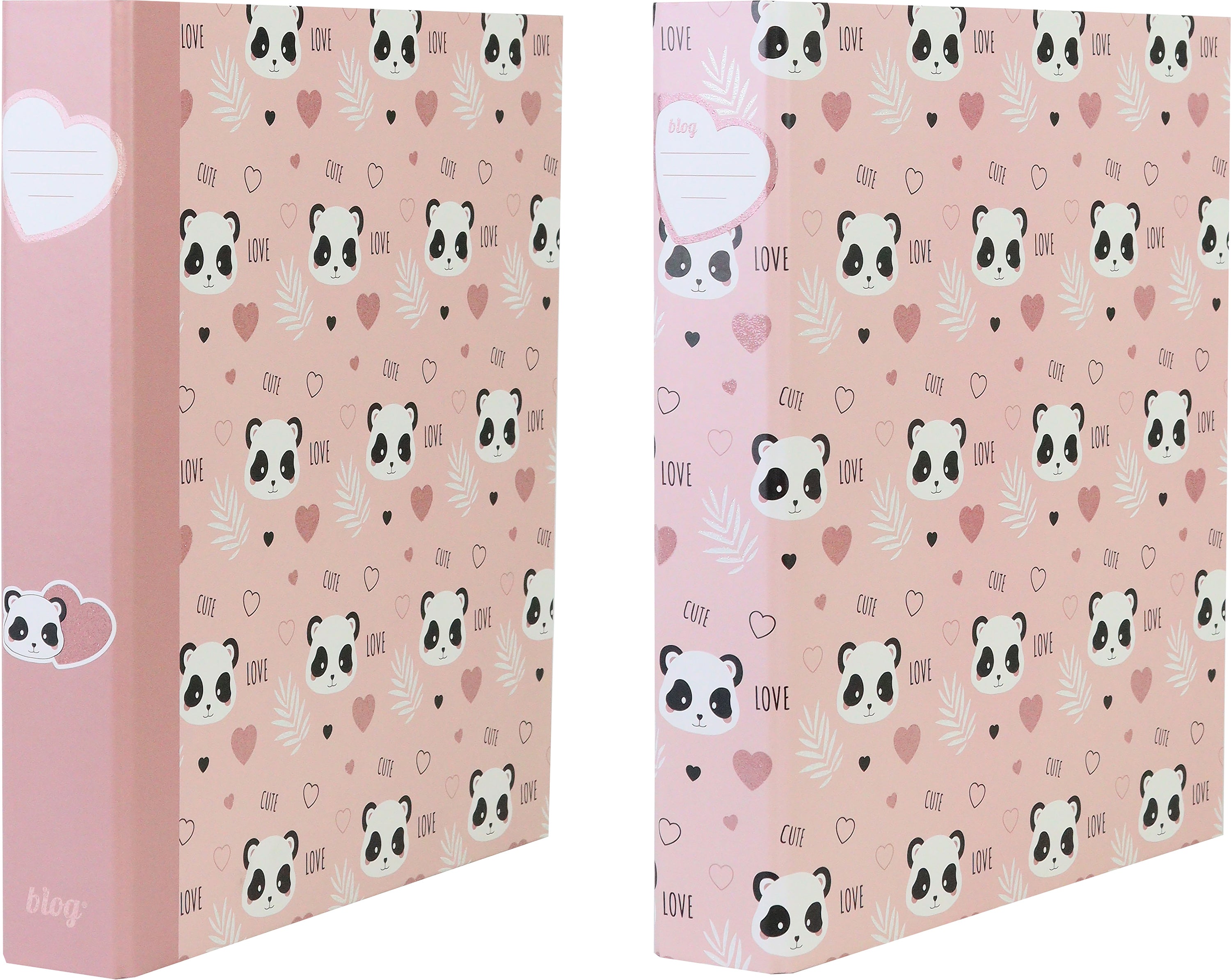 Ancor B'LOG CUTE PANDA Ringbuch – 4-Ring – für A4 – Rückenbreite 5 cm