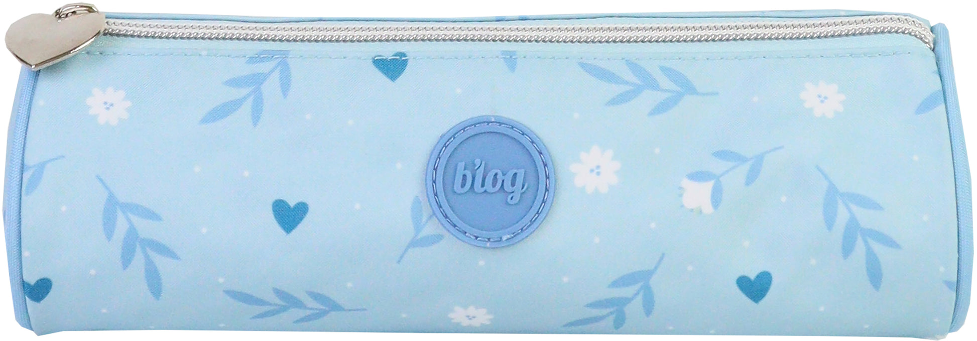 Ancor B'LOG – Etui, rund, Sweet Blue, Hearts, 11 × 1 × 21 cm