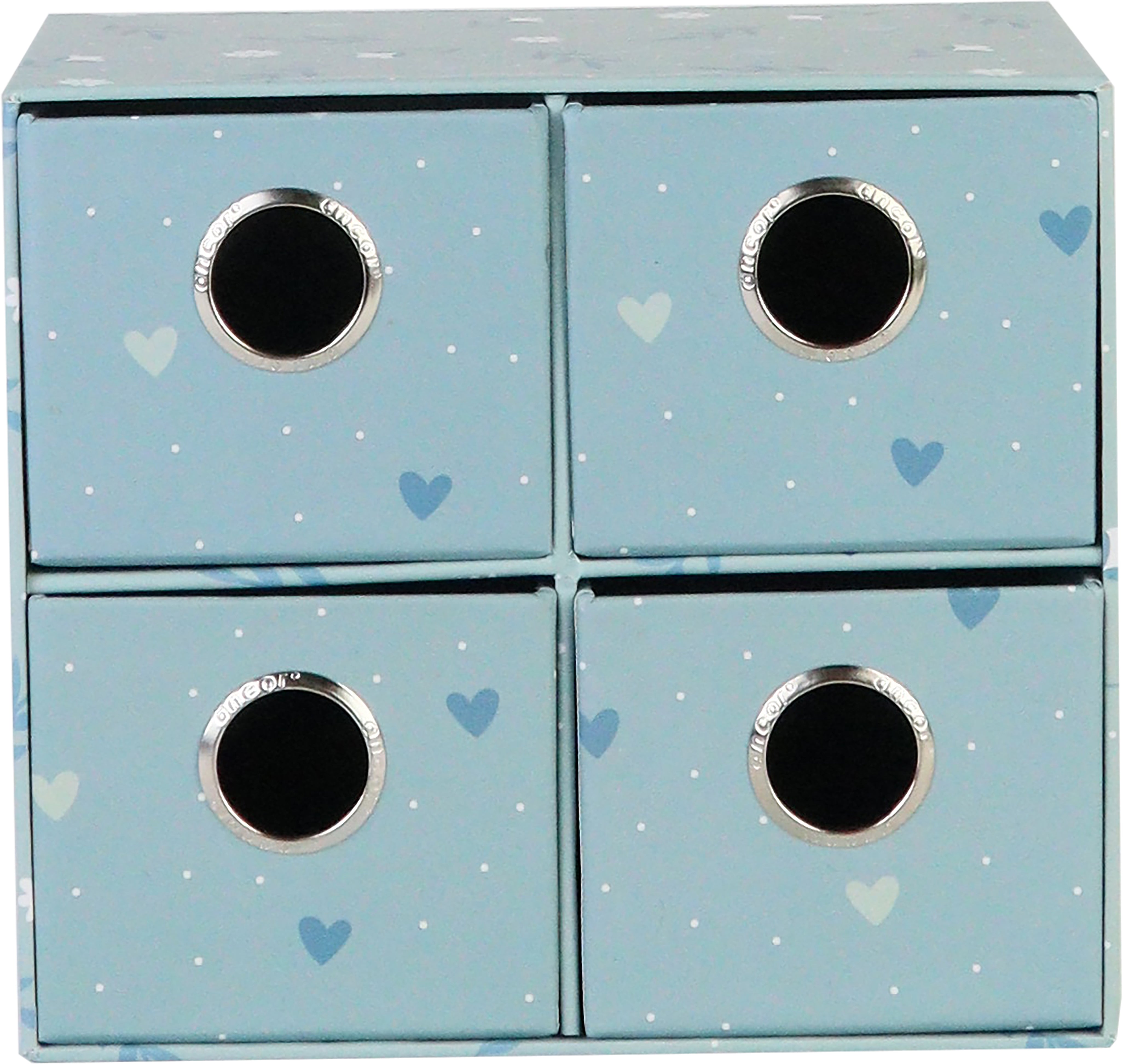 Ancor 117943 B'LOG Schubladenelement – 4 Schubladen, Blau, B 160 × H 110 × T 171 mm