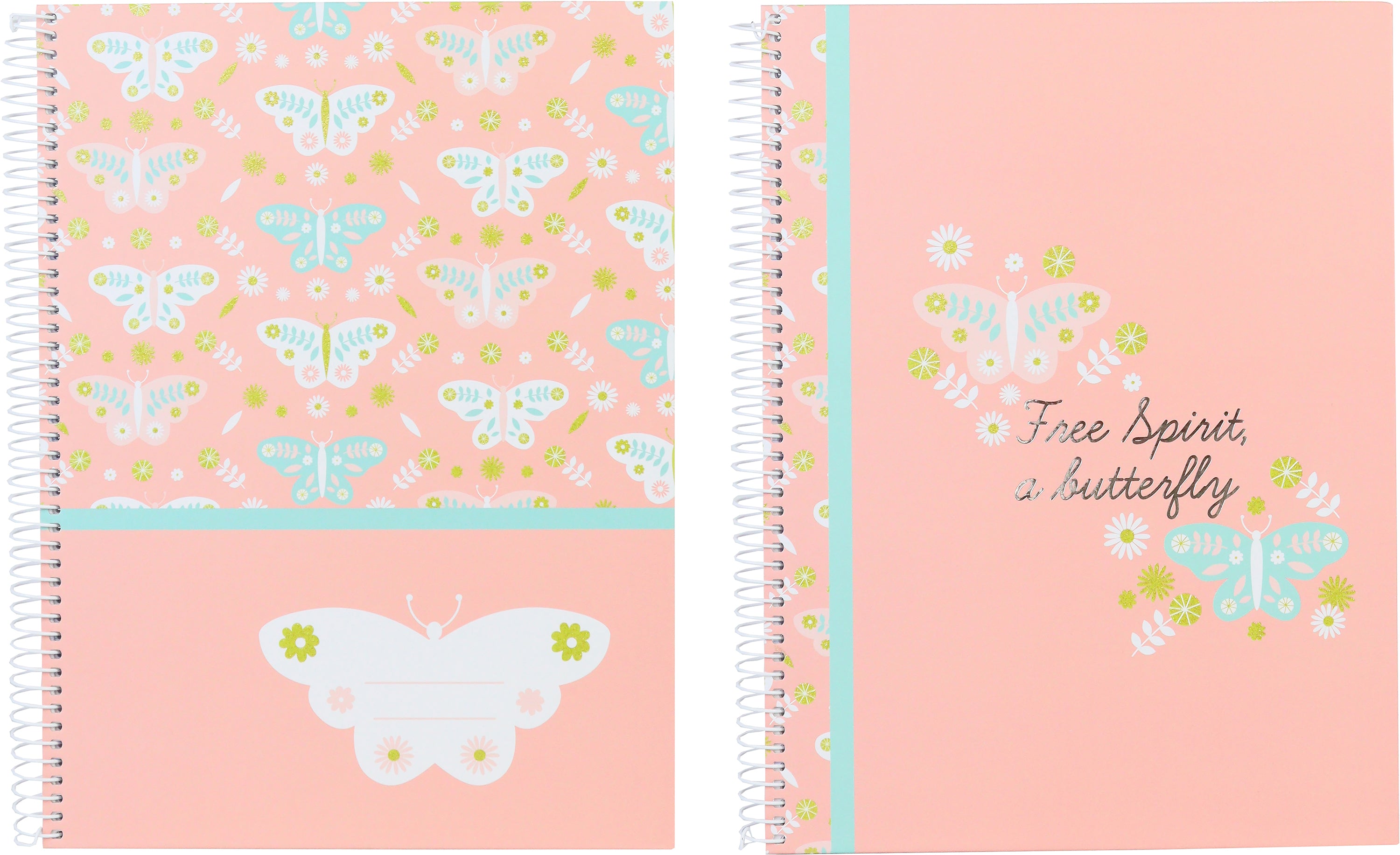 Ancor B'Log Butterflies Spiralbuch – A5 – kariert – 80 Blatt – Hardcover