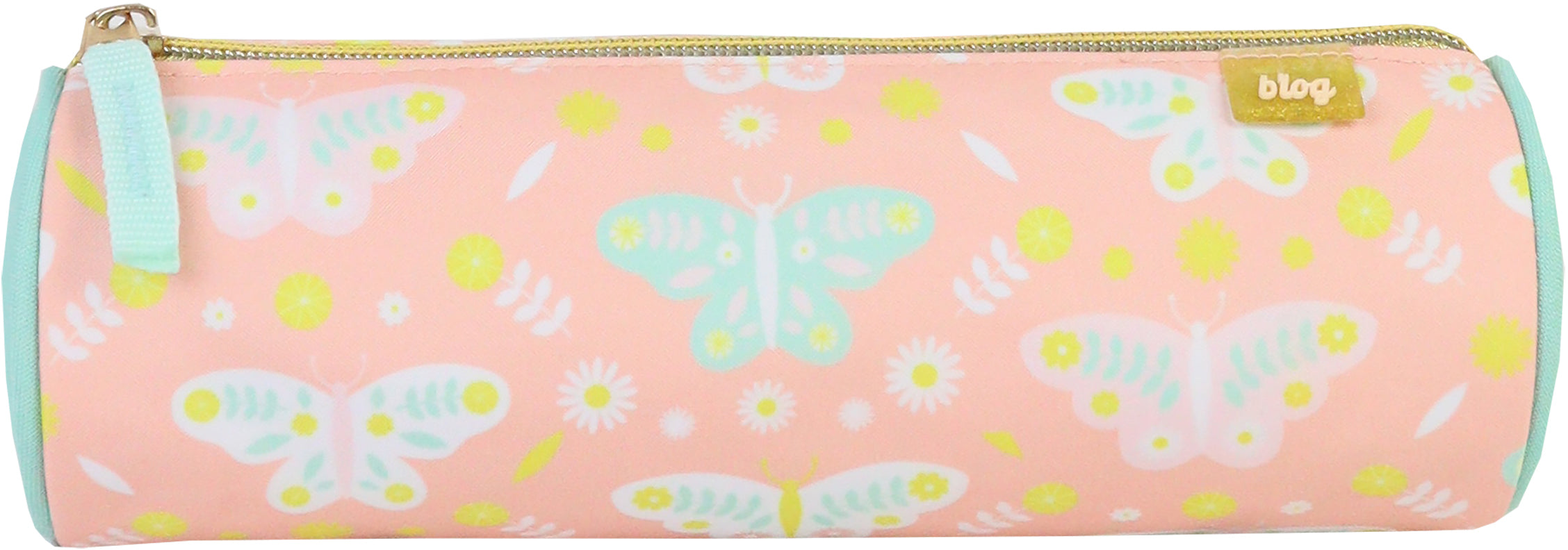 Ancor 118148 – Rundes Etui, Schmetterlinge, 11 × 1 × 21 cm