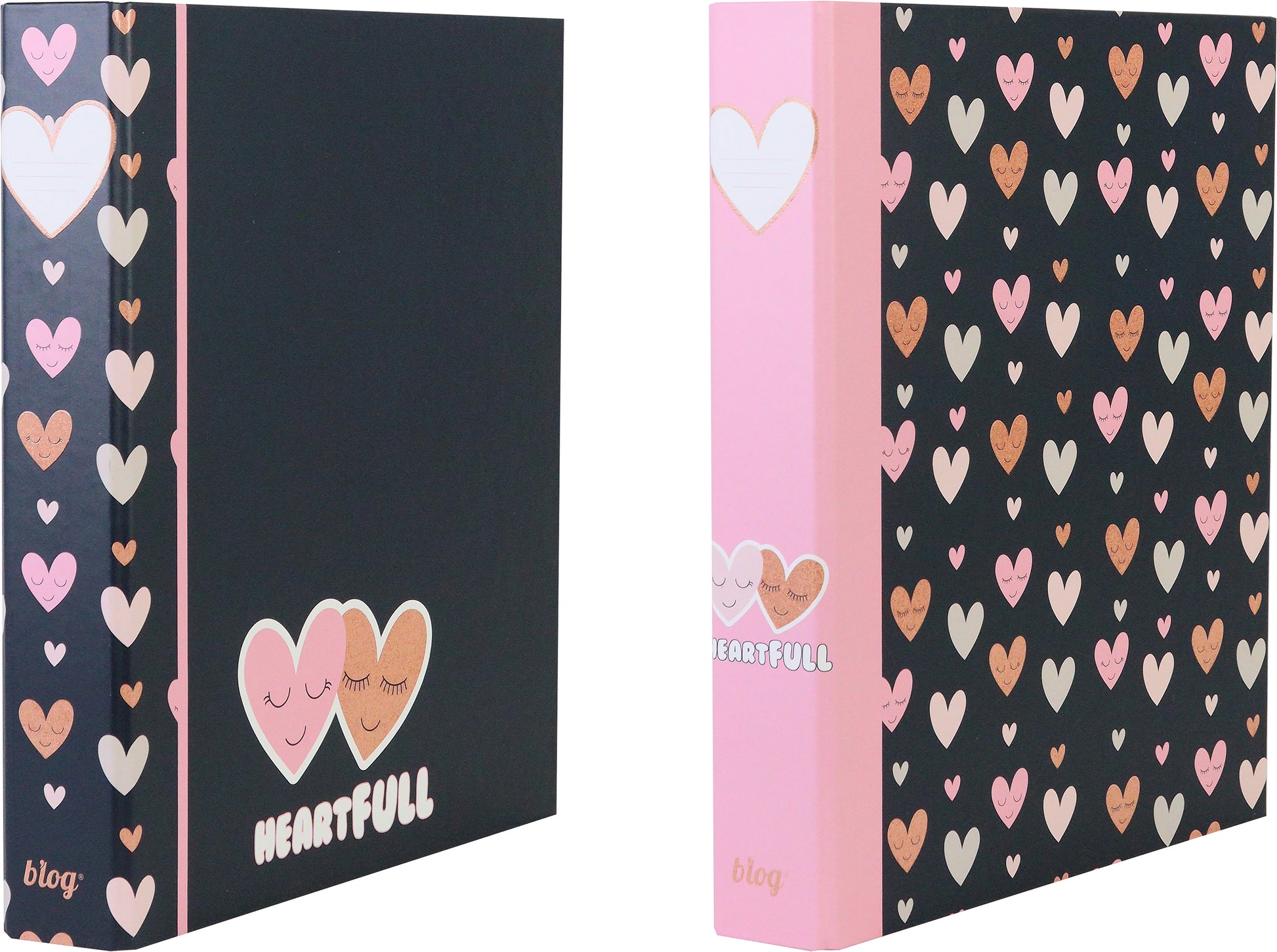 Ancor B'LOG HEARTS Ringbuch – 4-Ring – für A4 – Rückenbreite 4,5 cm