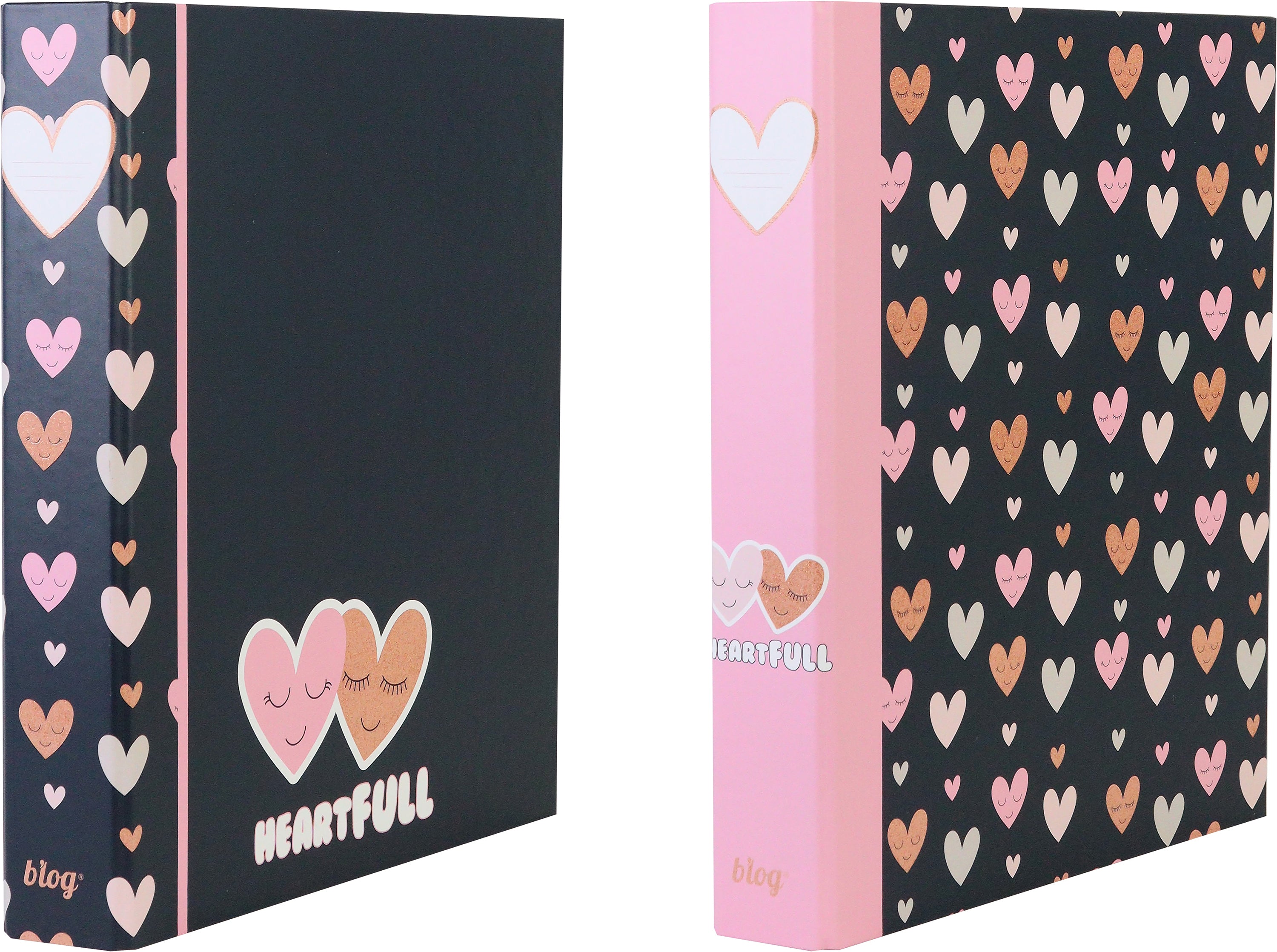 Ancor B'LOG HEARTS Ringbuch – 4-Ring – für A4 – Rückenbreite 4,5 cm