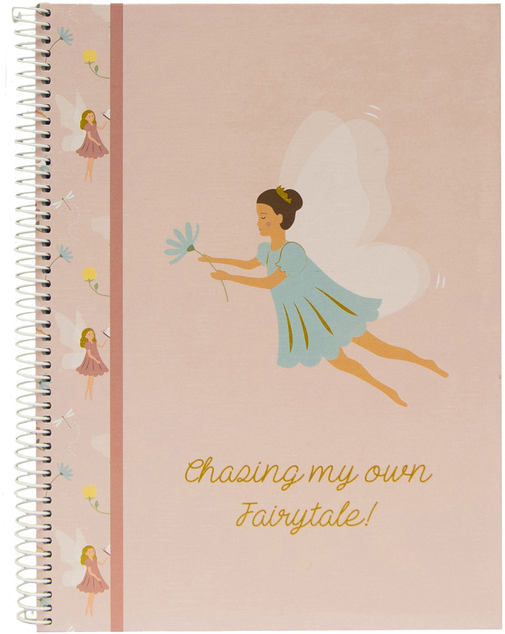 Ancor Spiralbuch – A5 – Liniert – 80 Seiten – 90 g/m² – Hardcover, Fairies Rose