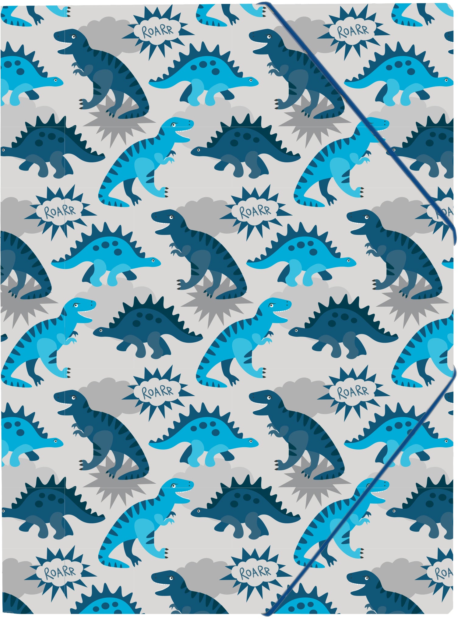 Ancor Gummibandmappe B'Log Dino A4 – Karton, Dino-Motiv