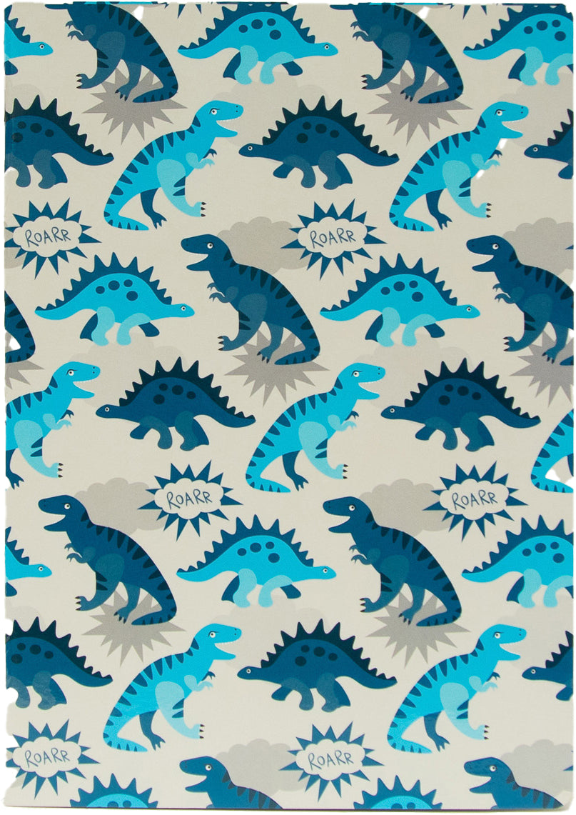 Ancor Notizheft – A4 – kariert 5 mm – 48 Blatt – Softcover, Dino-Motiv, FSC