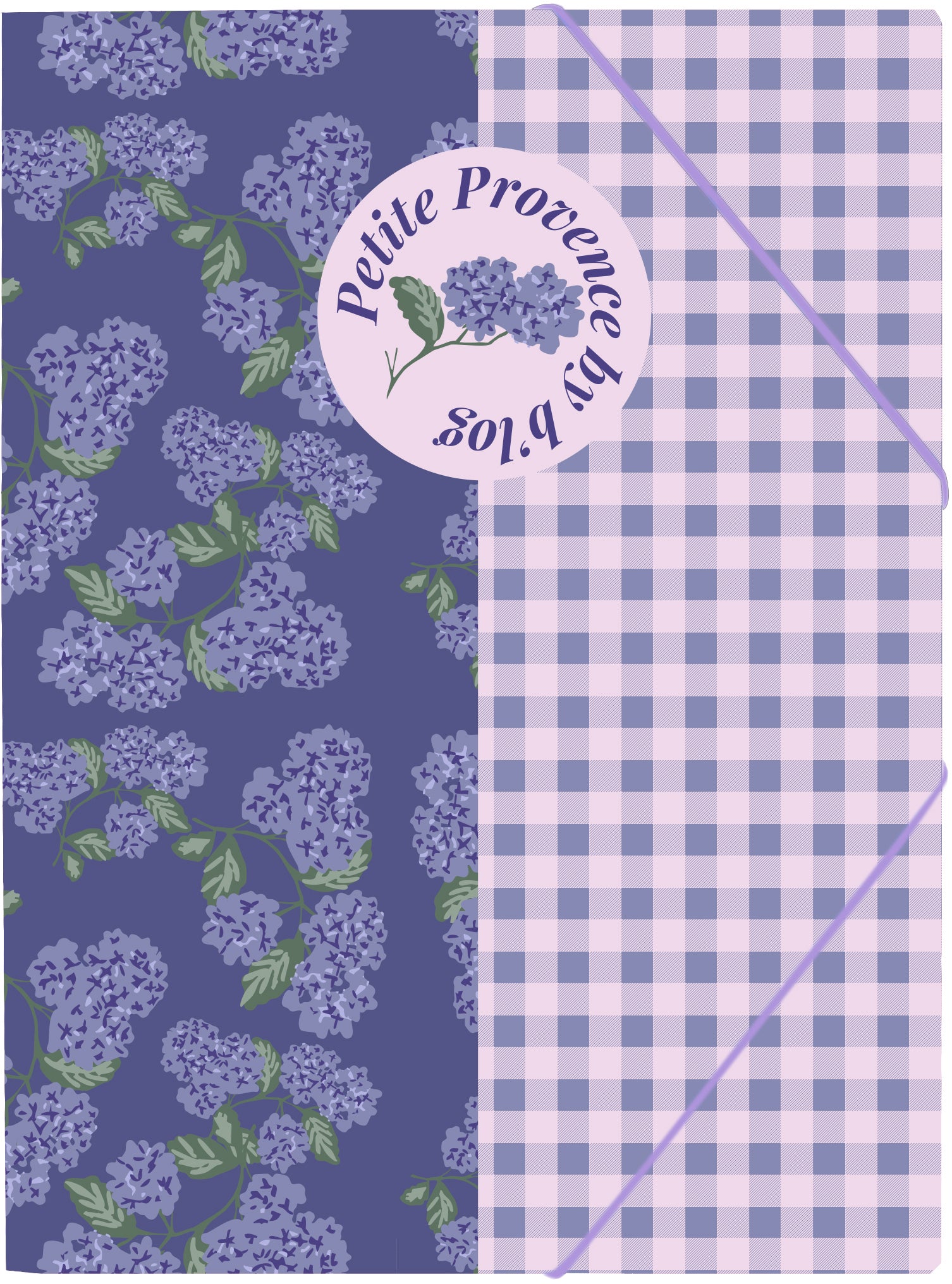 Ancor Gummibandmappe B'Log Provence A4 – Karton, Provence (Blüten)