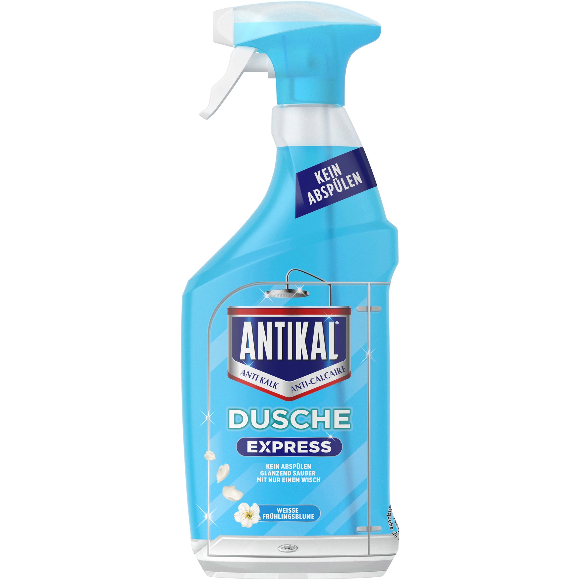 Antical ANTIKAL Dusche Express Bad-/Kalkreiniger für Dusche – Blumenduft, Spray