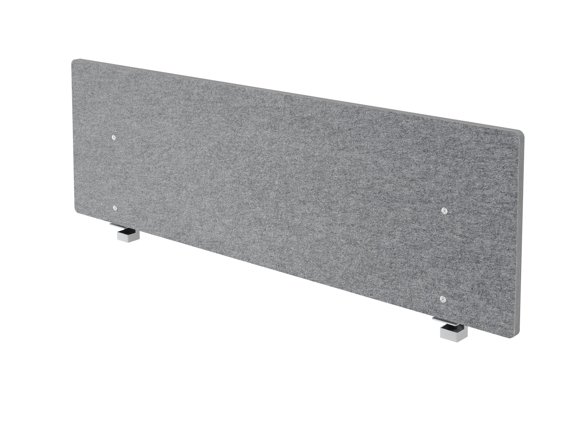 Apollo Tischtrennwand VARW16/5 – 1600 × 500 mm, Filz, grau, mit Klemmen, für Tischplatten bis 30 mm