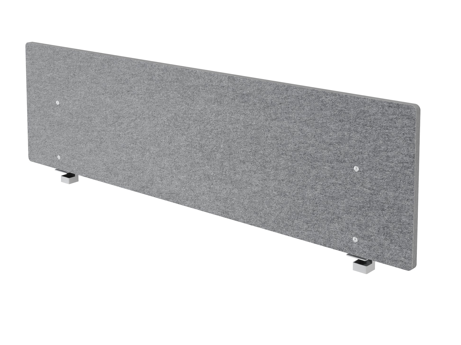 Apollo Tischtrennwand VARW18/5 – 1'800 × 500 mm, Filz, grau, mit Klemmen, für Tischplatten bis 30 mm