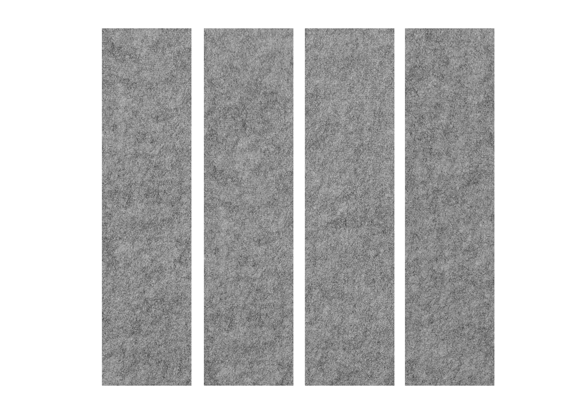 Apollo Akustik-Wandpaneele – 4-teilig – 27,5 × 104,5 × 12,5 cm – Polyestervlies, Grau