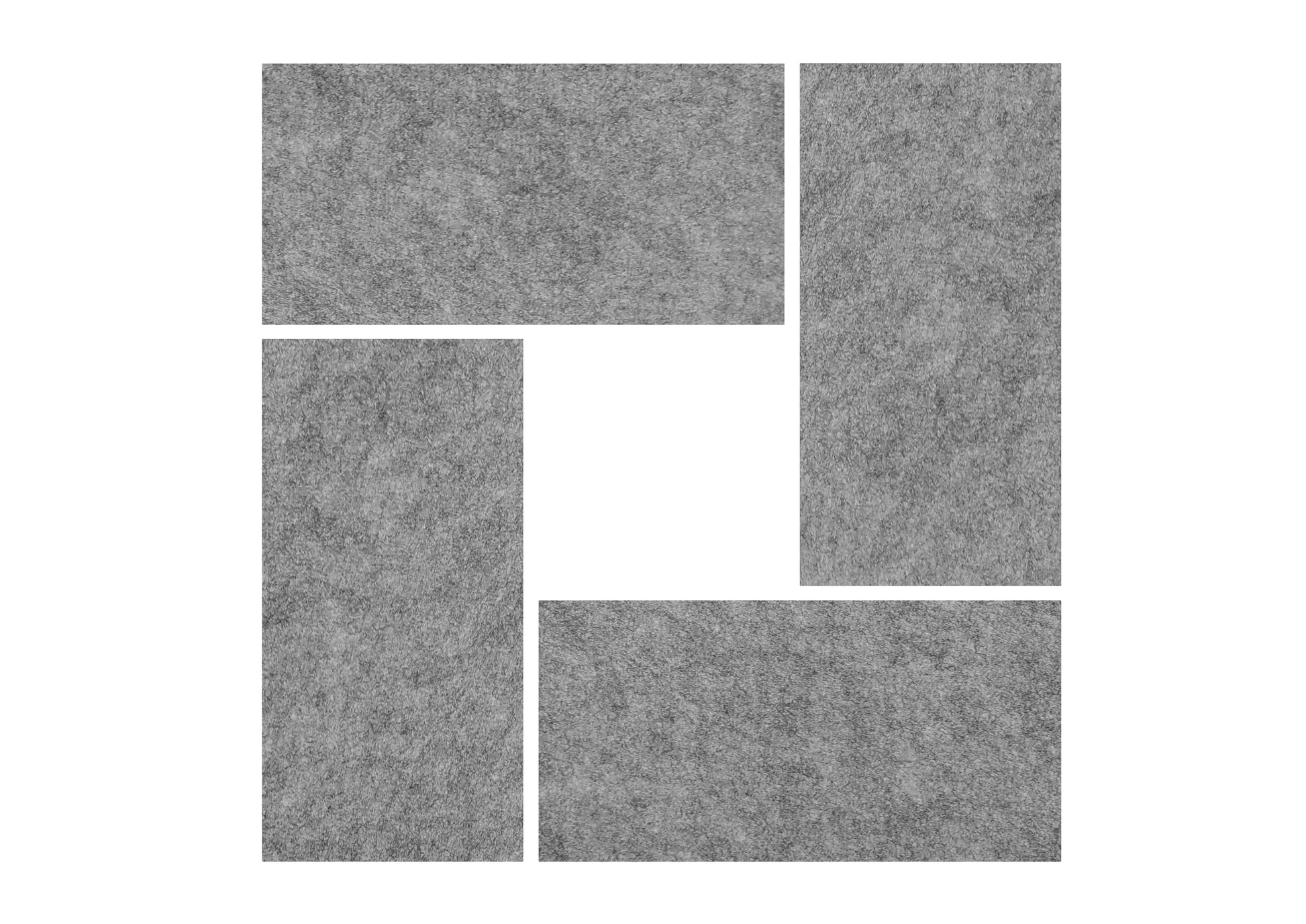 Apollo Akustikplatten – 4 Platten – 67,5 × 33,5 × 12,5 cm – Polyestervlies, Grau – Klasse C