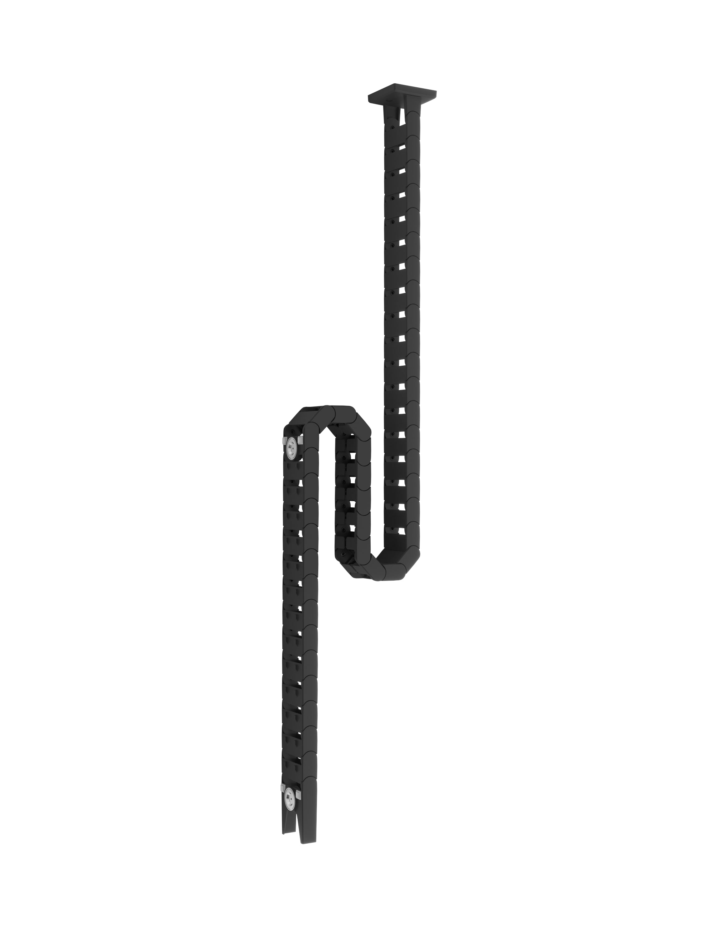 Apollo VCKVL/D Kabelschlange – 0,6–1,3 m – Schwarz, magnetisch, für Tische 60–130 cm