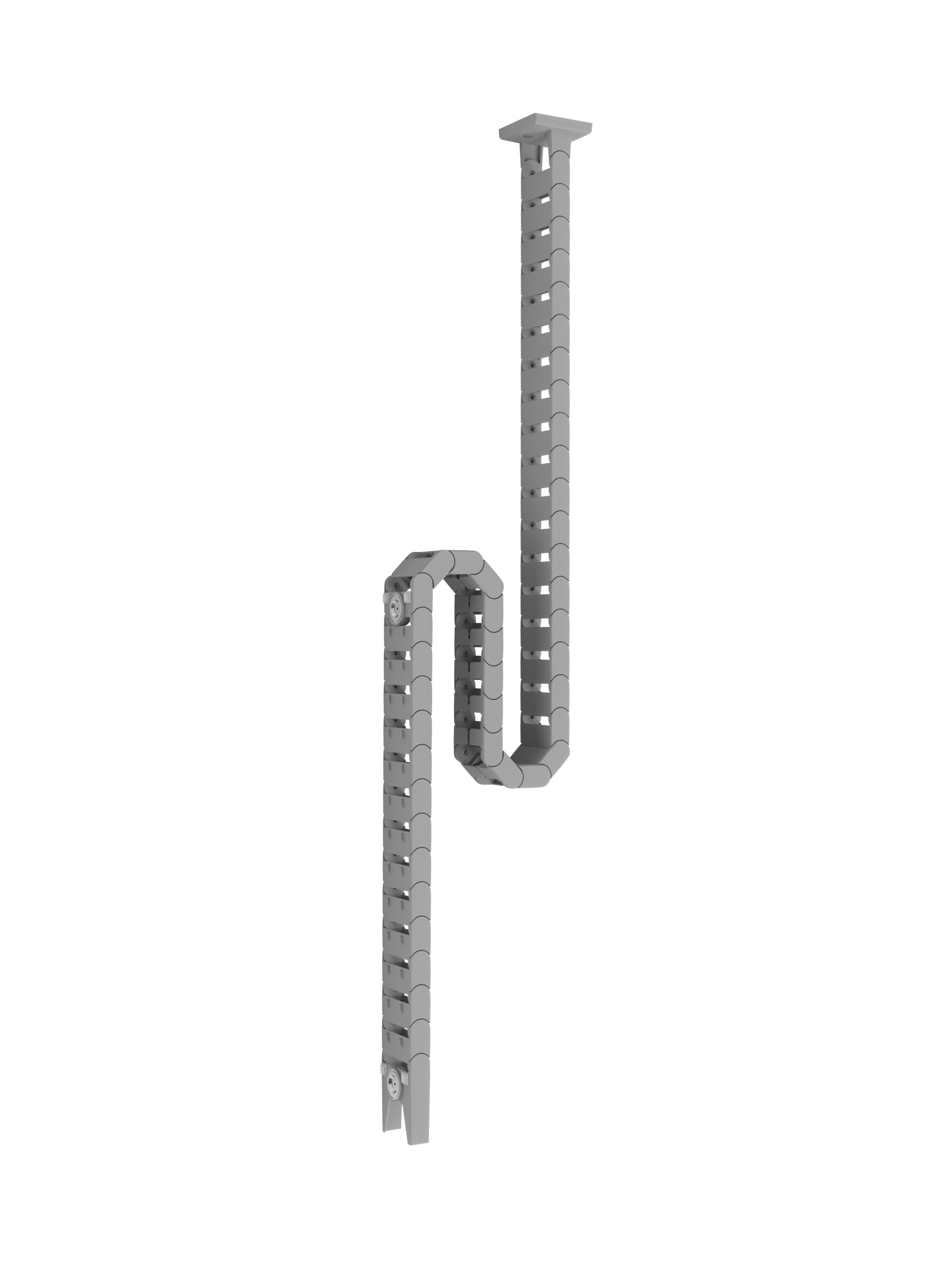 Apollo VCKVL/S Kabelschlange – 0,4 m – Grau, magnetisch – für höhenverstellbare Tische