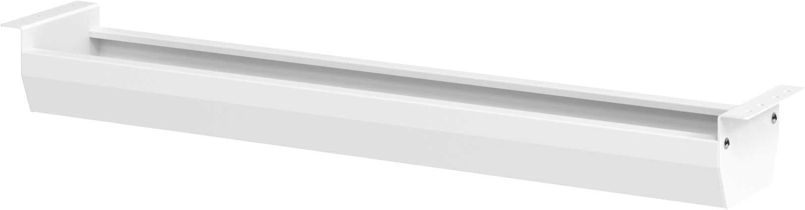 APOLLO Kabelbrücke 180×85 mm, L 1215 mm – Metall, pulverbeschichtet – weiss – für 120 cm Tische