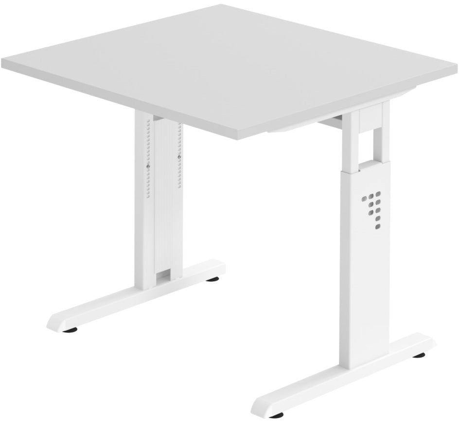Apollo ZERO VOS612/W – Sitz-/Steh-Tisch, manuell, 120 × 67,2 cm, Höhe 65–85 cm, 80 kg, weiss