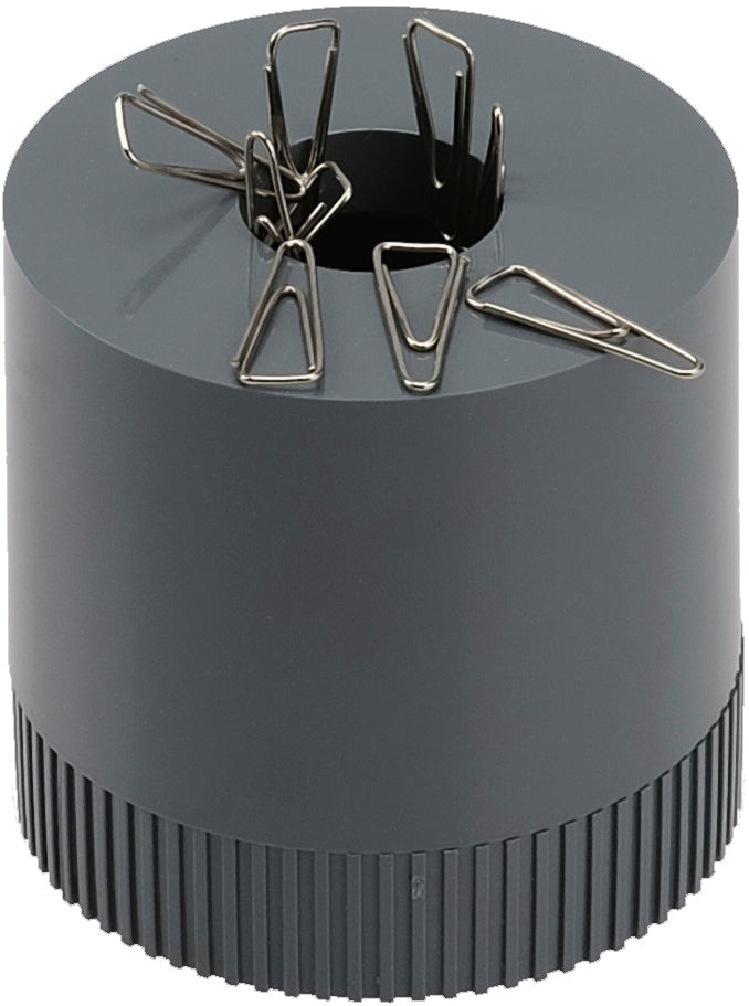 Arlac Klammernspender – magnetisch, Kunststoff, grau, 78 × 76 × 74 mm