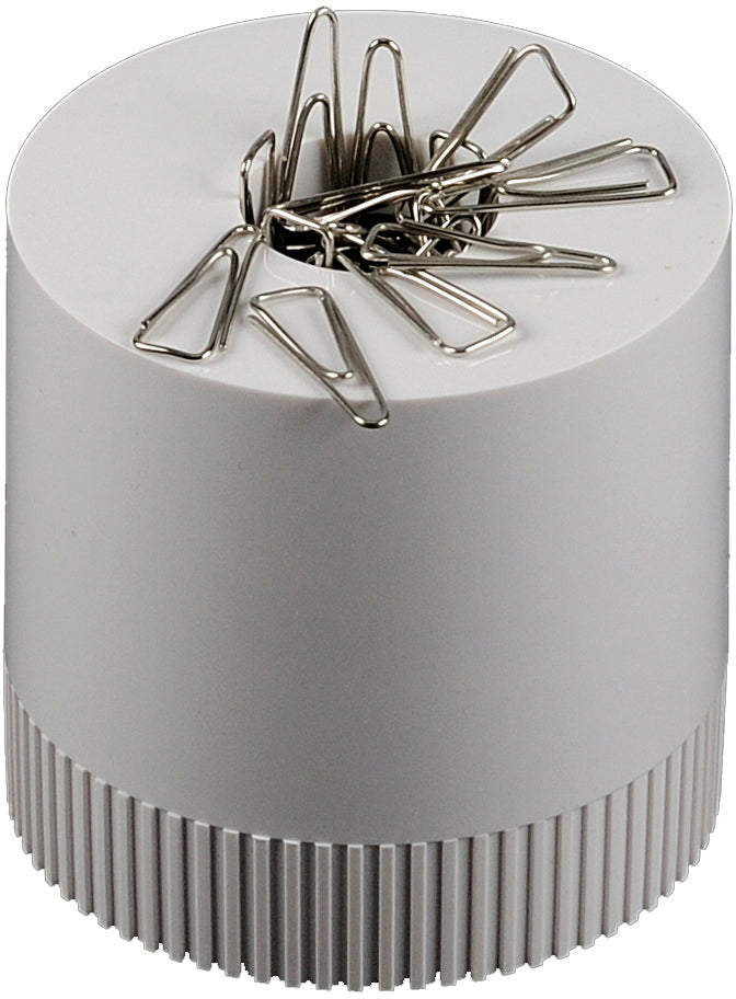 Arlac Klammernspender – magnetisch, Kunststoff, weiss, Ø 76 mm × 76 mm
