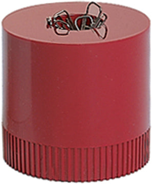 Arlac Klammernspender – magnetisch, Kunststoff, rot, 78 × 76 × 74 mm