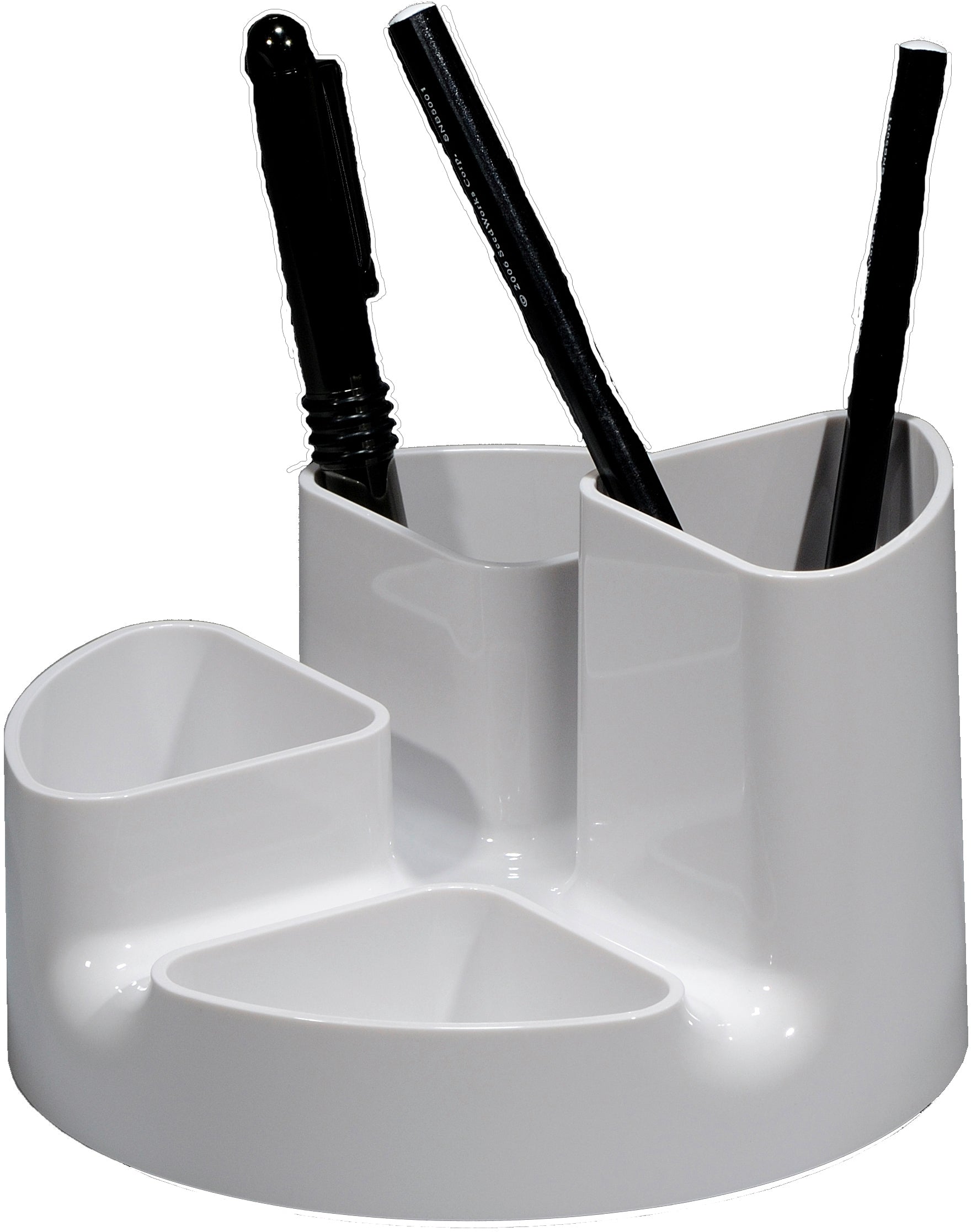 Arlac Butler Circle 224.14 Stifteköcher – weiss, Kunststoff, B 96 × H 150 × T 151 mm