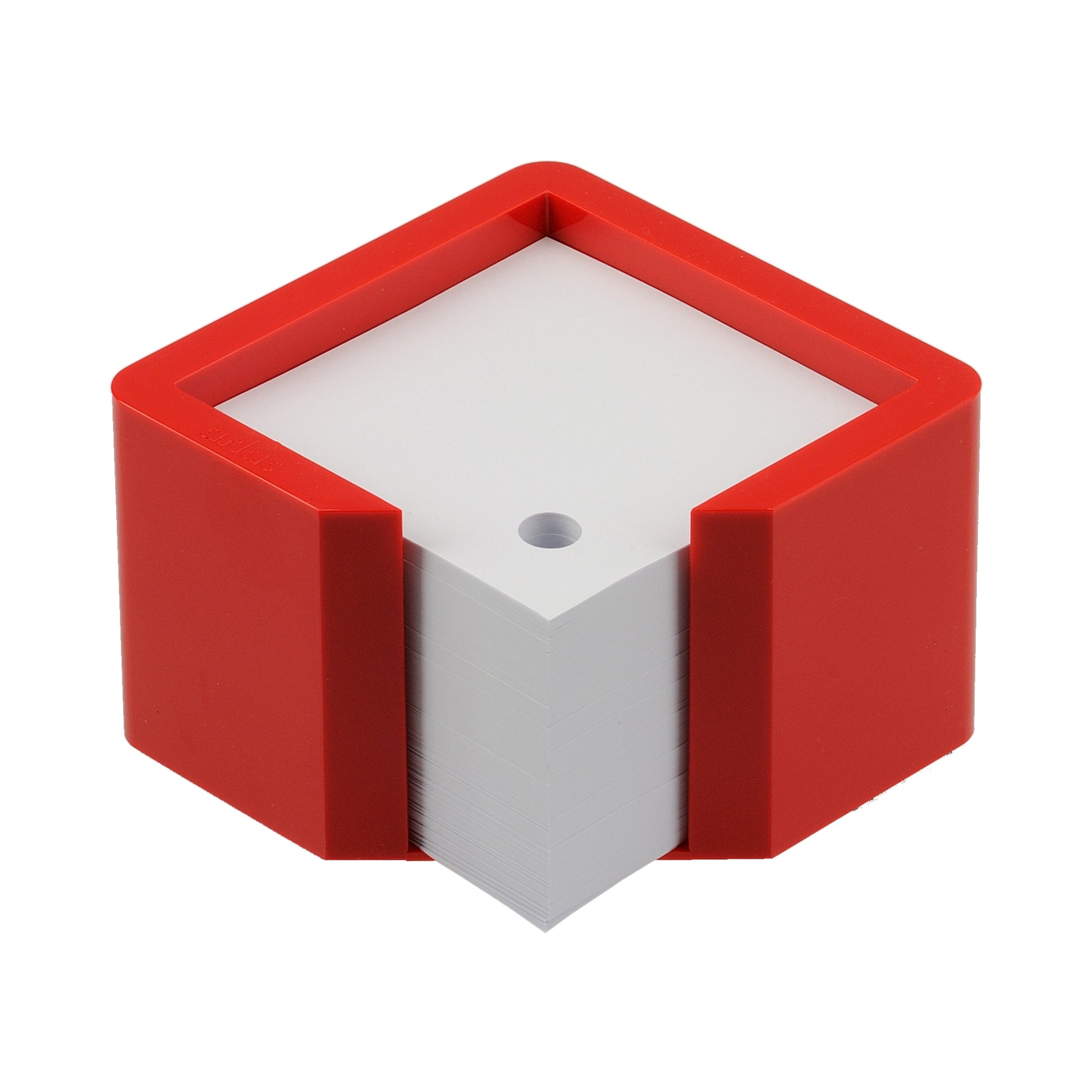 Arlac Zettelbox – Format 100 × 100 mm, rot