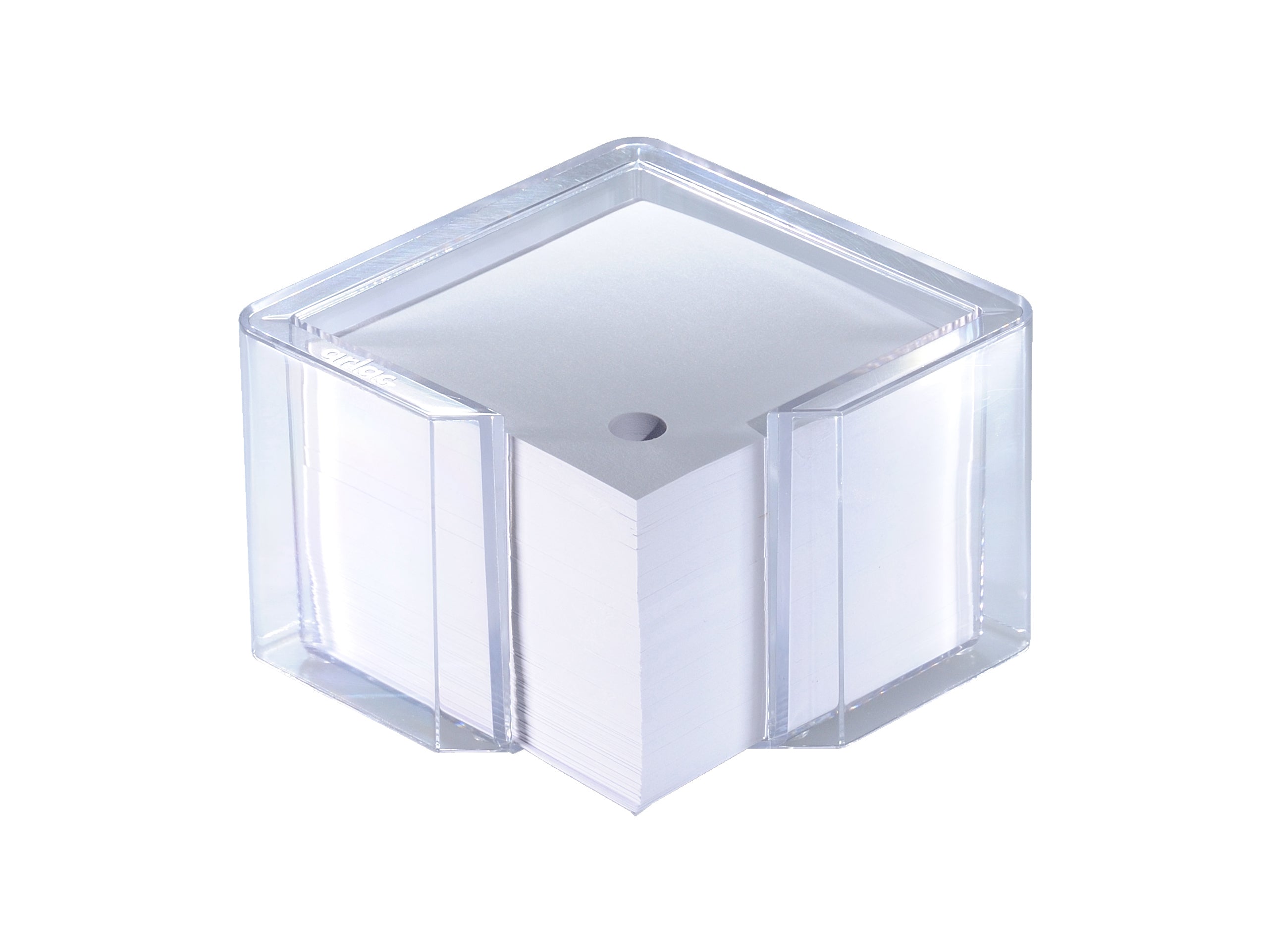 Arlac Zettelbox – transparent, 130 × 88 × 128 mm