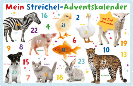 Ars edition Mein Streichel – Adventskalender – 40 × 62 cm – 10 Streichelelemente