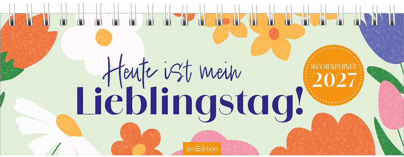 Ars edition Tischkalender 2027, 1 Woche/1 Seite, 11,5 × 29,7 cm, Lebensweisheit