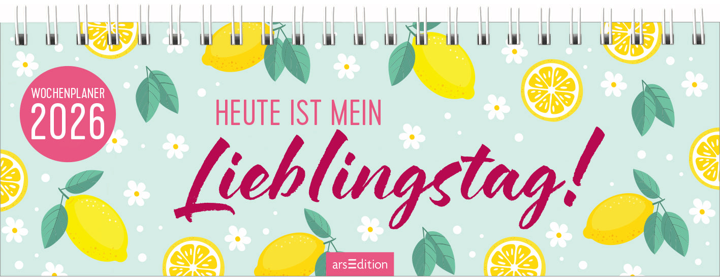 Ars edition 13931 Lieblingstag – Tischkalender 2027, 1 Monat/1 Seite, 29,7 × 11,5 cm