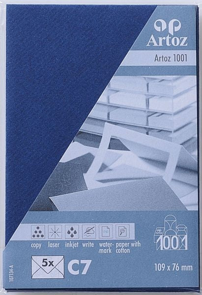 Artoz Couvert C7, klassisches Blau, 100 g/m² – 5 Stk.