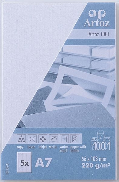 Artoz Visitenkarten – 77 × 105 mm, 220 g/m², blütenweiss