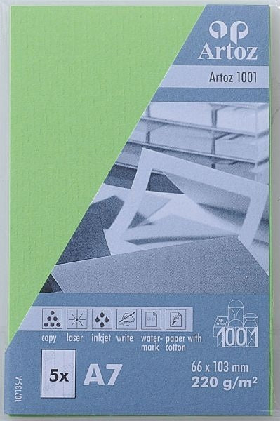 Artoz Visitenkarten – 77 × 113 mm, 220 g/m², Birkengrün
