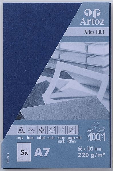 Artoz Klassische Visitenkarten – 66 × 105 mm, 220 g/m², blau