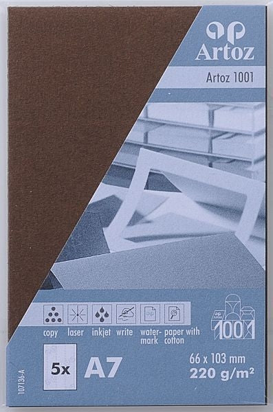 Artoz Visitenkarten – 77 × 10 mm, 220 g/m², braun