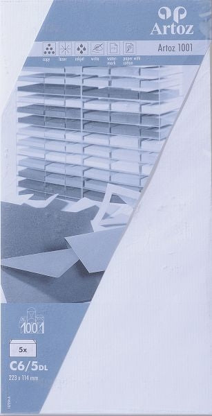 Artoz Couvert C5/6, blütenweiss, 100 g/m² – 5 Stk.