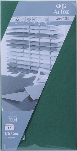 Artoz Couvert C5/6, Racing Green, 100 g/m² – 5 Stk.