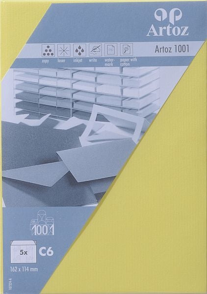 Artoz Couvert C6, ohne Fenster, beige, 100 g/m² – 5 Stk.