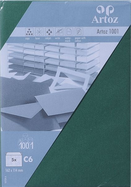 Artoz Couvert C6, Racing Green, 100 g/m² – 5 Stk.
