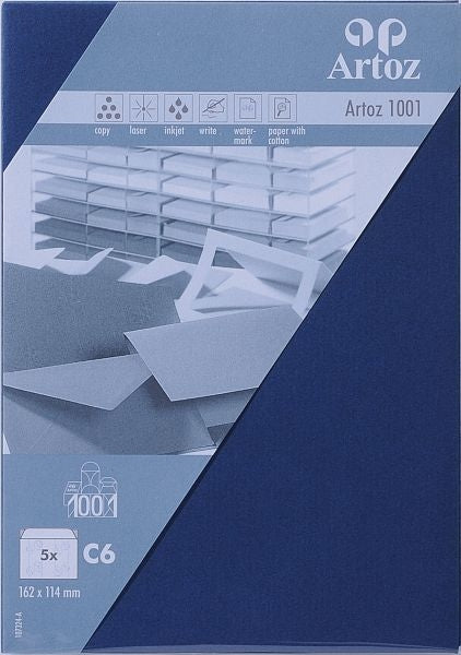 Artoz Couvert C6, blau, 100 g/m² – 5 Stk.