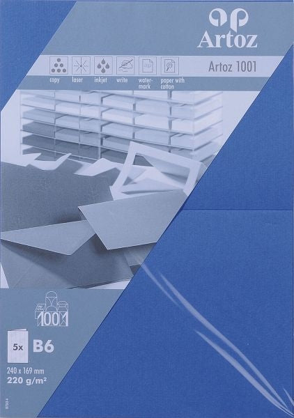 Artoz Klappkarten-Set – B6, 220 g/m², royal – 5 Stk
