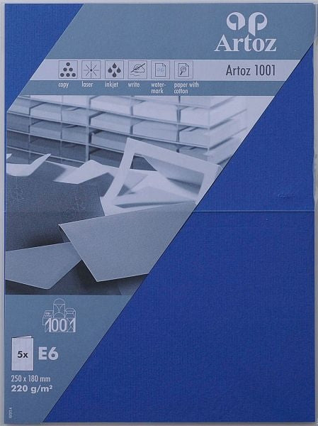 Artoz Klappkarten-Set – Papier 220 g/m², Royal – 5 Stk