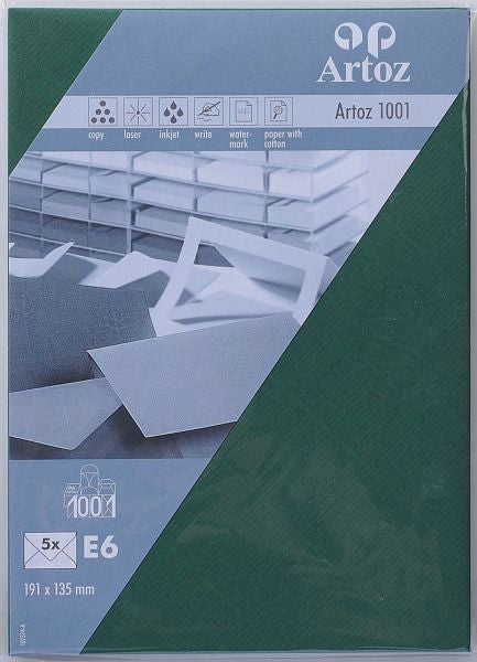 Artoz Couvert E6, ohne Fenster, grün, 100 g/m²