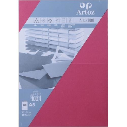 Artoz Klappkarten-Set – A5, 220 g/m², Olive – 5 Stk