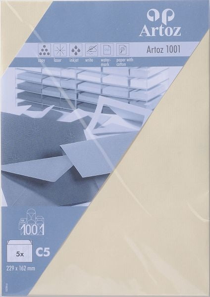 Artoz Couvert C5, ohne Fenster, cremefarben, 100 g/m²