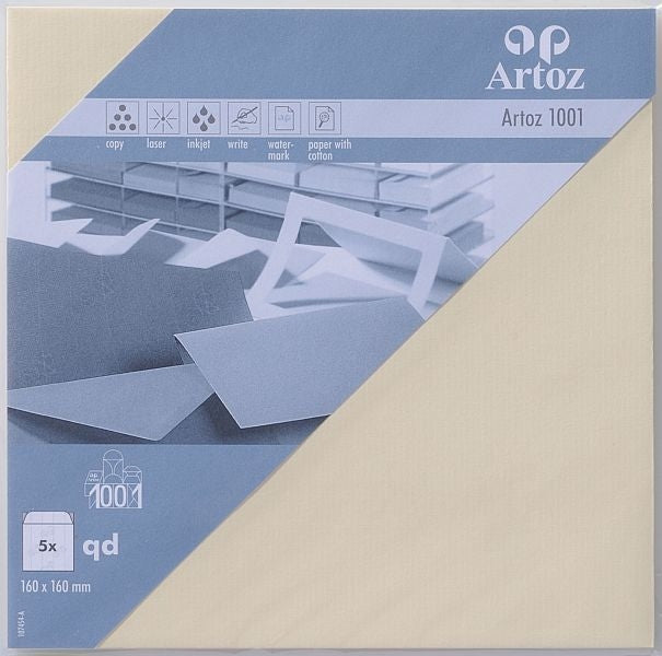 Artoz Couvert 160 × 160 mm, ohne Fenster, beige, 100 g/m²