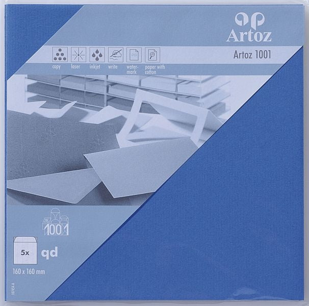 Artoz Couvert 160 × 160 mm, ohne Fenster, blau