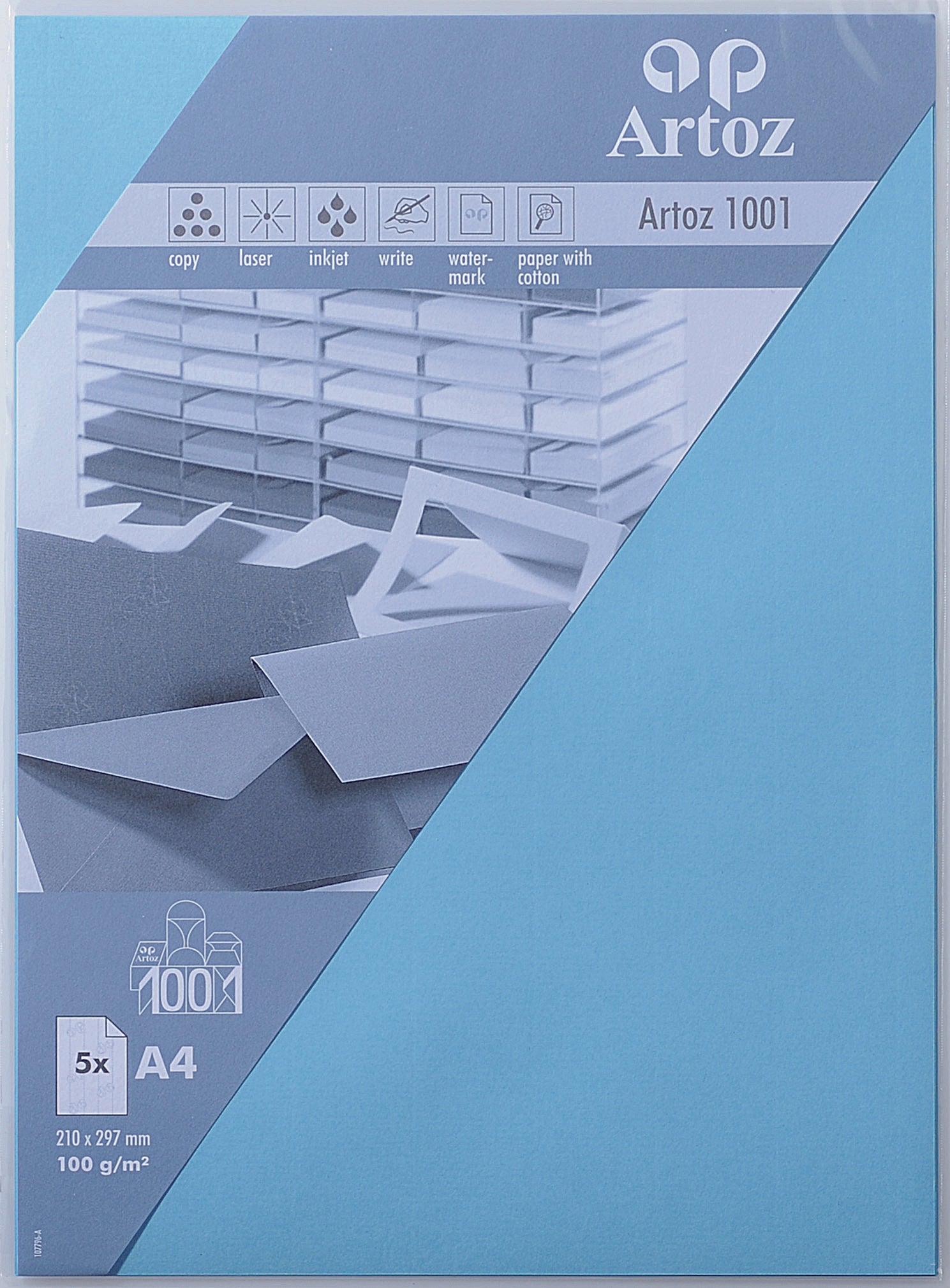 Artoz Papier 1001 – A4, azur, 100 g/m², FSC