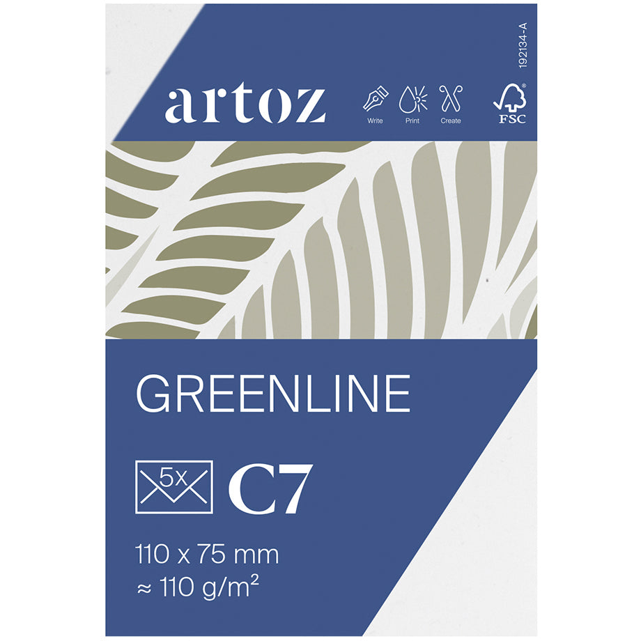 Artoz Couvert C7, Nassklebung, Birke, 120 g/m² – Artoz – 5 Stk.