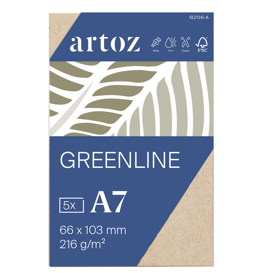 Artoz Greenline Visitenkarten – 103 × 66 mm, 215 g/m², desert, 5 Karten