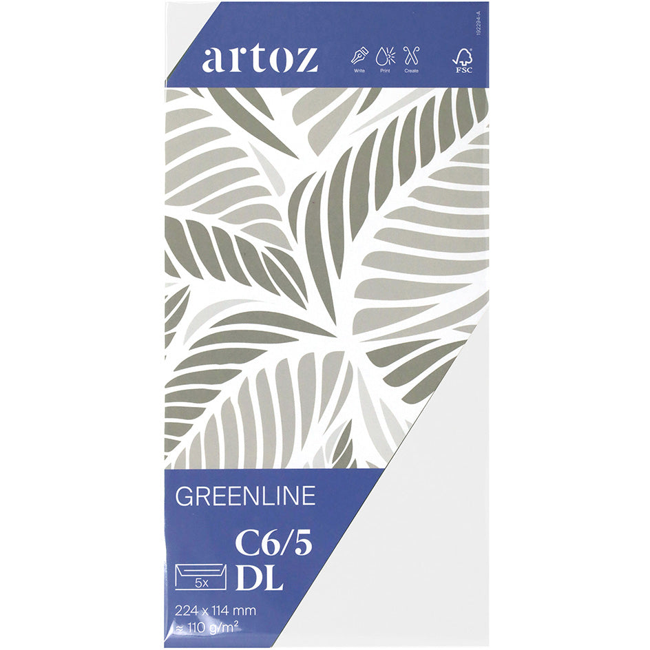 Artoz Briefumschlag C5/6, Selbstklebend, Birke, 120 g/m², Greenline – 5 Stk.